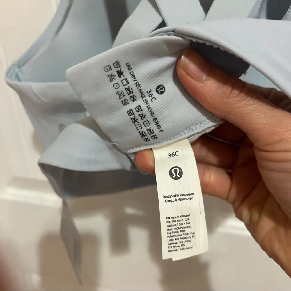 Lululemon Athletica Light Gray Cross-Back Sports Bra - Picture 7 of 7